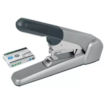 Leitz cucitrice Heavy Duty cucitura piatta, 60 fogli, grigio, grigio chiaro, cucitura standard, 25/10, 6 cm, 110 punti