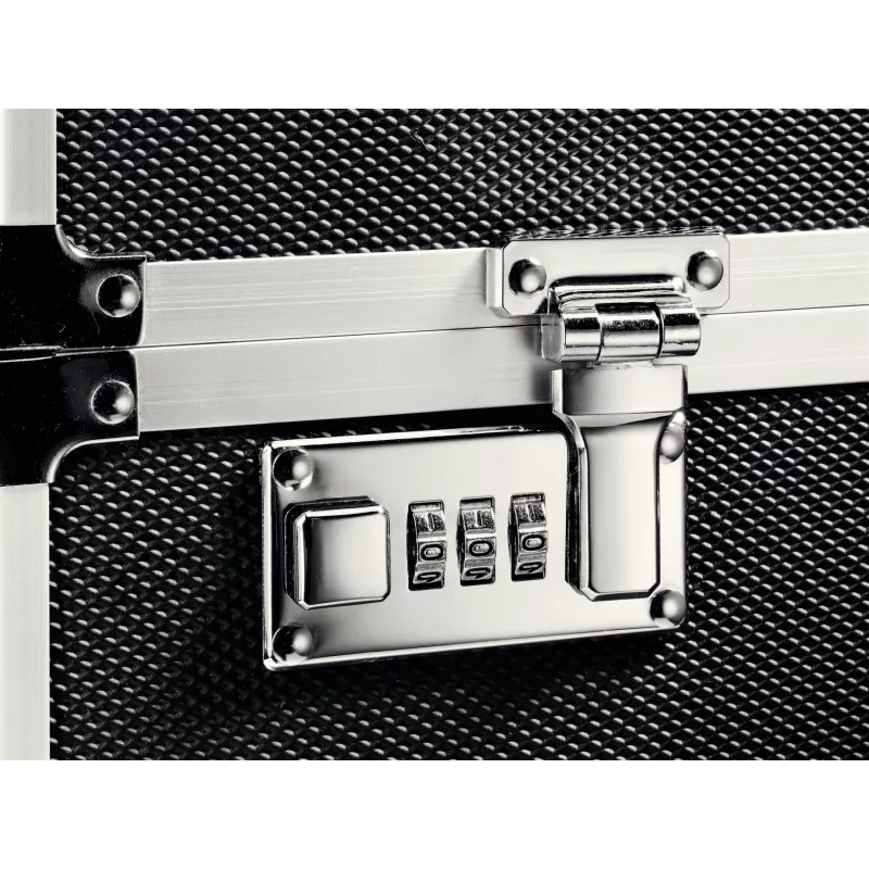 Leitz cartella portadocumenti mobile richiudibile A4, nero, cromo, plastica, lucchetto a combinazione, 15 L, 366 mm, 165 mm