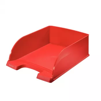 Leitz vassoio portadocumenti Plus Jumbo, plastica, rosso, A4, busta, lettera, nota, carta, 242 x 330 x 95 mm, 255 x 357 x 103 mm