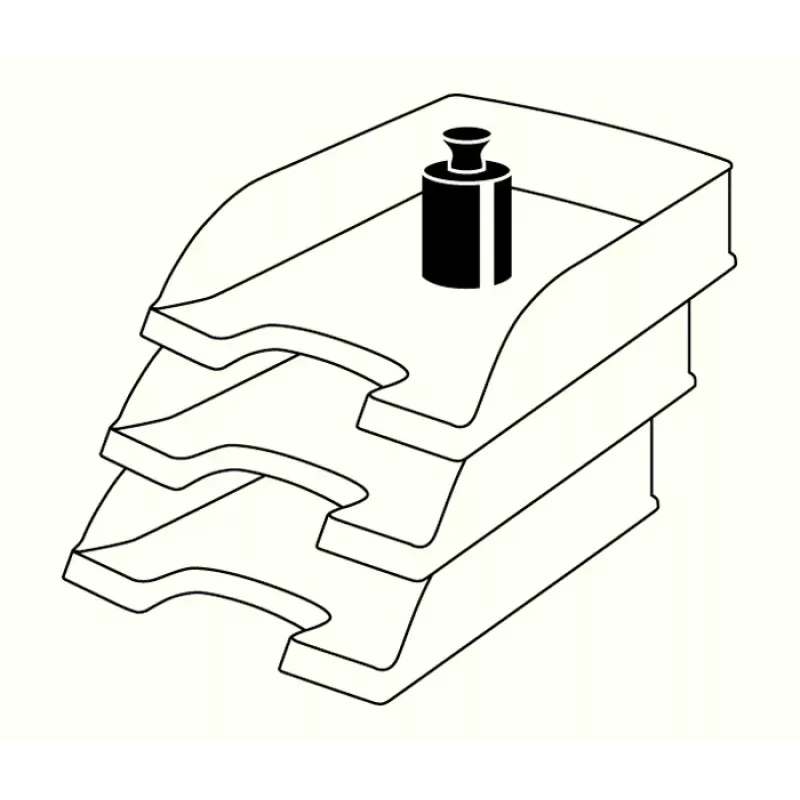 Leitz Vassoio portadocumenti Plus, plastica, nero, A4, 242 x 330 x 60 mm, 255 mm, 357 mm