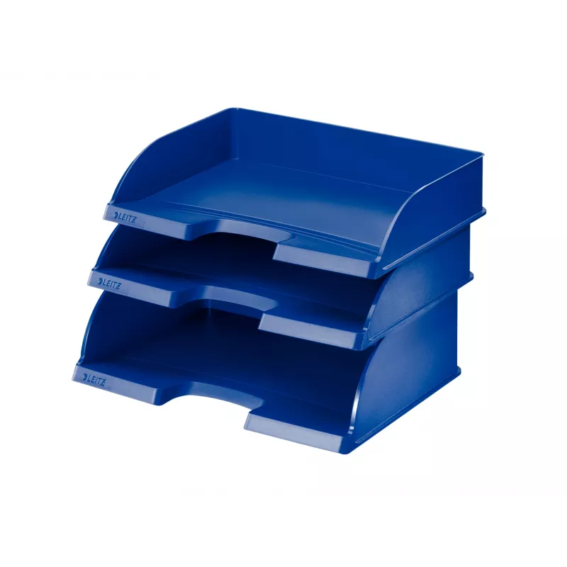 Leitz Briefablage Plus Landscape Jumbo, plastica, blu, A4, lettera, nota, carta, 350 x 245 x 97 mm, 363 x 273 x 103 mm