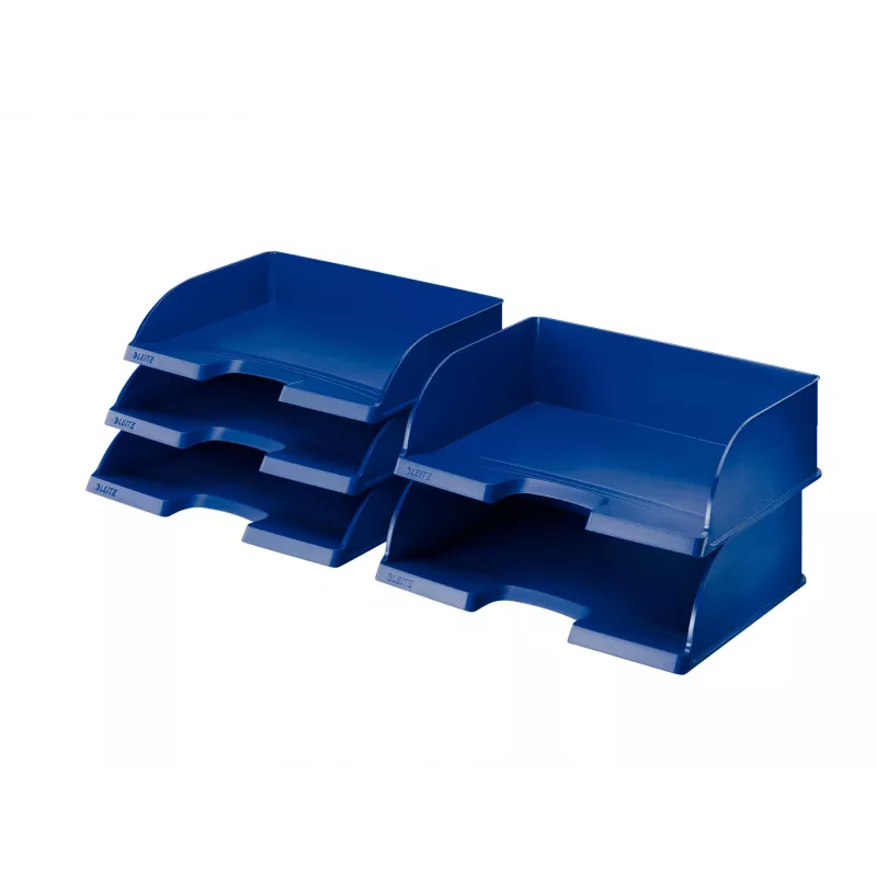 Leitz Briefablage Plus Landscape Jumbo, plastica, blu, A4, lettera, nota, carta, 350 x 245 x 97 mm, 363 x 273 x 103 mm