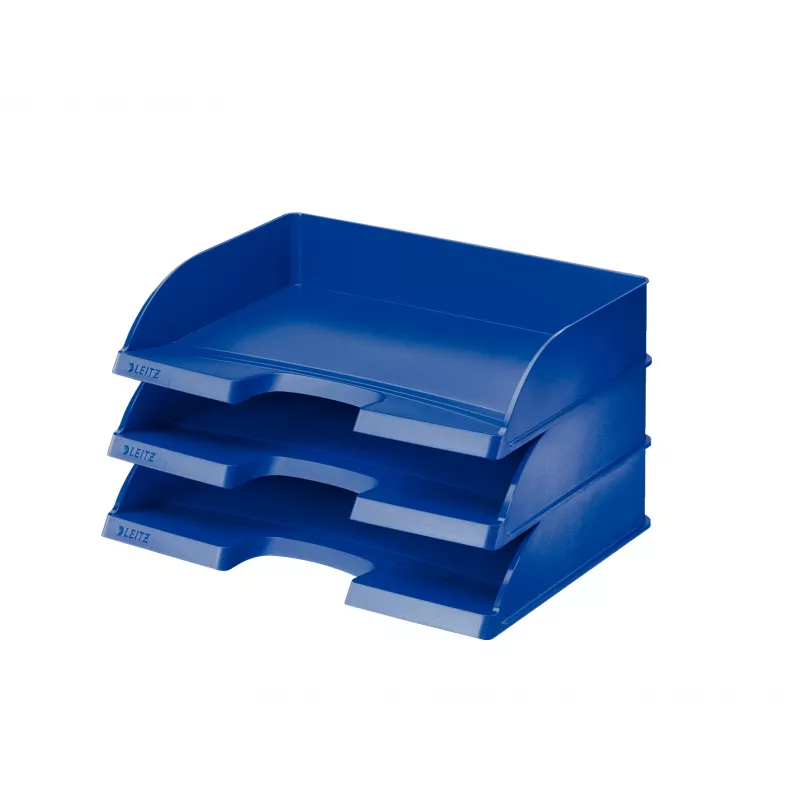 Leitz Briefablage Plus Landscape Jumbo, plastica, blu, A4, lettera, nota, carta, 350 x 245 x 97 mm, 363 x 273 x 103 mm