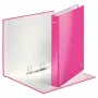 Leitz Ringbinder WOW laminiert A4+ 2DR/25mm, A4, cartone, rosa, bianco, 250 fogli, 80 g/m²