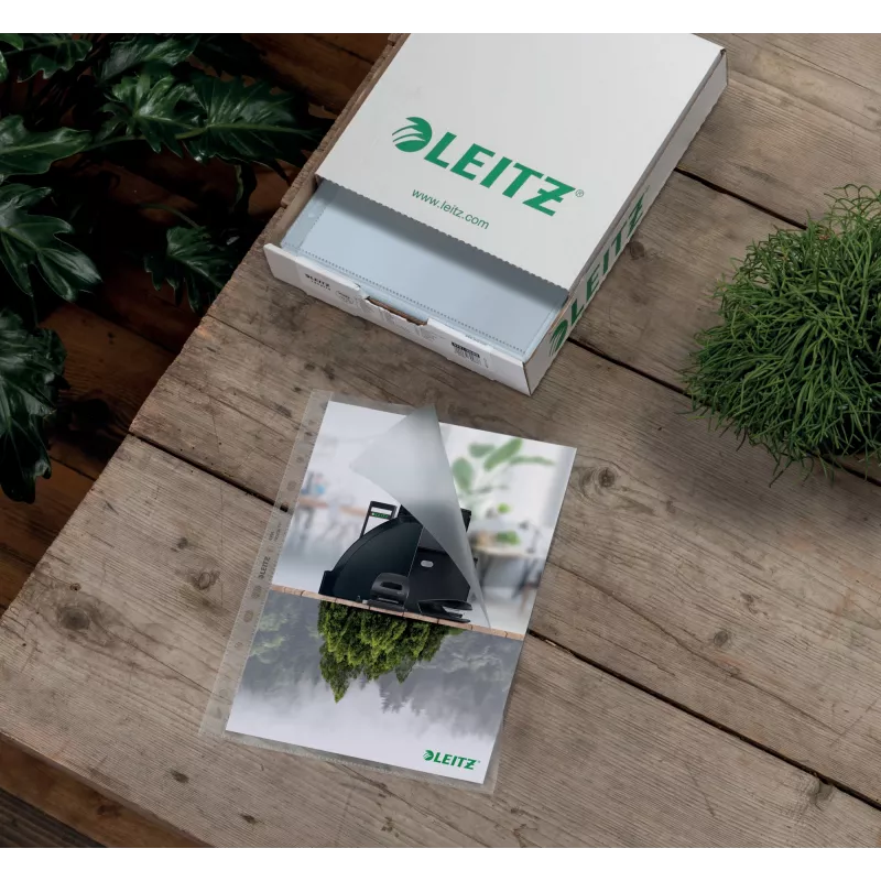 Leitz Recycle A4 Pocket, 210 x 297 mm (A4), trasparente, polipropilene (PP), verticale, 0,1 mm, 230 mm