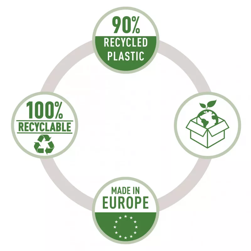 Leitz Recycle A4 Pocket, 210 x 297 mm (A4), trasparente, polipropilene (PP), verticale, 0,1 mm, 230 mm