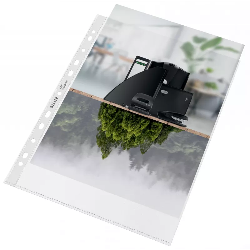 Leitz Recycle A4 Pocket, 210 x 297 mm (A4), trasparente, polipropilene (PP), verticale, 0,1 mm, 230 mm