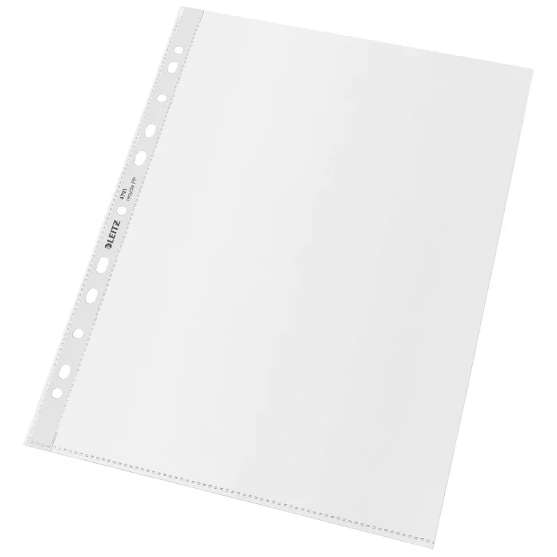 Leitz Recycle A4 Pocket, 210 x 297 mm (A4), trasparente, polipropilene (PP), verticale, 0,1 mm, 230 mm