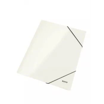 Leitz Cartella a 3 lembi WOW Card/POB A4, A4, polipropilene (PP), metallizzato, bianco, 250 fogli, 241 mm, 5 mm