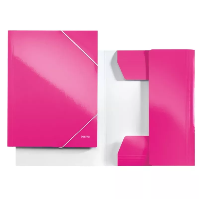 Leitz 3-Flap Folder WOW Card/POB A4, A4, polipropilene (PP), rosa, 250 fogli, 80 g/m², carta