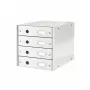 Leitz Click & Store WOW cassettiera (4 cassetti), bianco, cartone, 286 mm, 282 mm, 330 x 251 x 59 mm, 2,49 kg