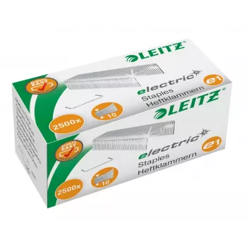 Leitz punti No10 E1 elettrica scatola da 2500, confezione di punti, 4 mm, 2500 punti, cucitura, E1, acciaio zincato