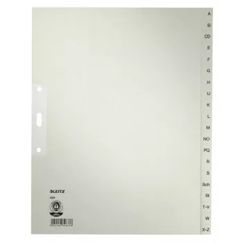 Leitz 12010085 indice alfabetico a linguette carta grigio
