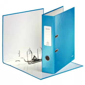 Leitz raccoglitore a leva 180° WOW POB/laminato A4/80 mm, A4, cartone, blu, 600 fogli, 80 g/m², 8 cm