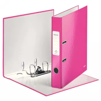 Leitz raccoglitore a leva 180° WOW POB/laminato A4/50mm, A4, cartone, rosa, 350 fogli, 80 g/m², 5 cm