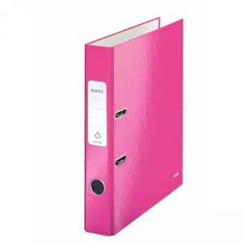 Leitz raccoglitore a leva 180° WOW POB/laminato A4/50mm, A4, cartone, rosa, 350 fogli, 80 g/m², 5 cm