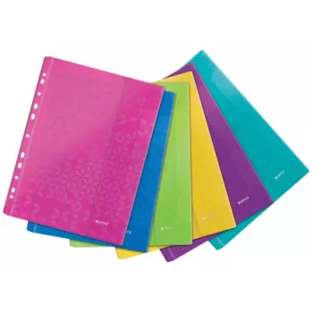 Leitz busta con patta WOW A4 PP colori assortiti, A4, colori assortiti, polipropilene (PP), 0,2 mm, 235 mm, 4 mm