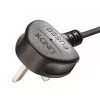 Lindy 2,5 m cavo prolunga con spina UK tipo G a 2x IEC C7 splitter, nero