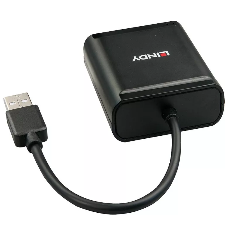 Lindy 60 m extender USB 2.0 Cat.6 4 porte, USB 2.0, RJ-45, USB 2.0, nero, metallo, 52 mm, 60 mm