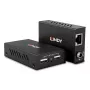 Lindy 100 m extender USB 2.0 Cat. 6 2 porte, trasmettitore e ricevitore AV, 100 m, con filo, nero