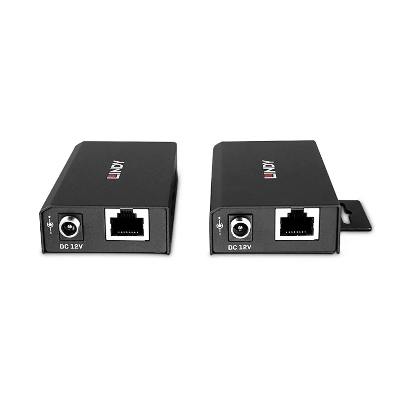 Lindy 100 m extender USB 2.0 Cat. 6 2 porte, trasmettitore e ricevitore AV, 100 m, con filo, nero