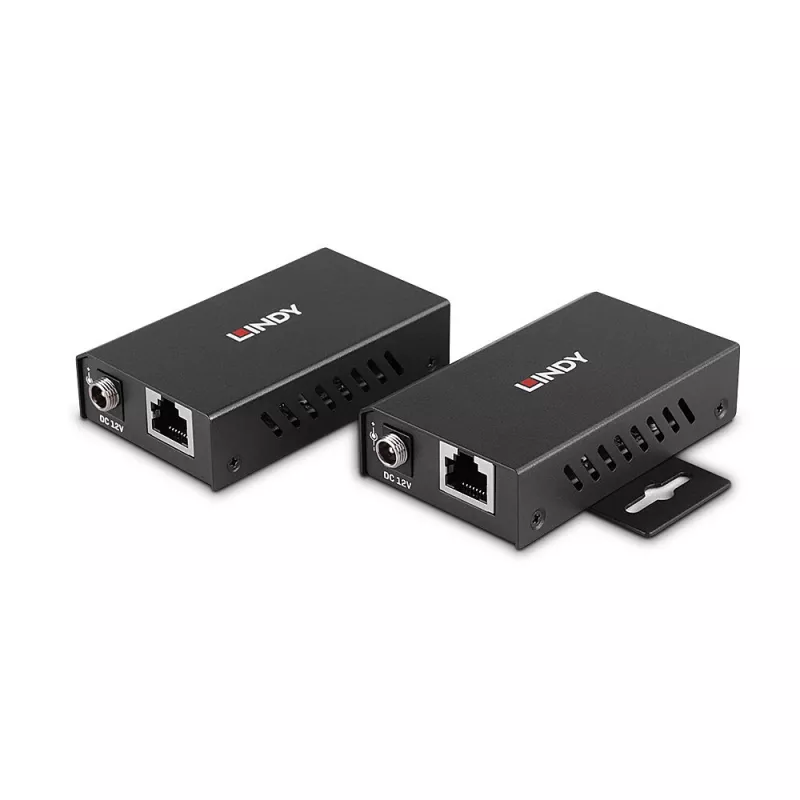 Lindy 100 m extender USB 2.0 Cat. 6 2 porte, trasmettitore e ricevitore AV, 100 m, con filo, nero