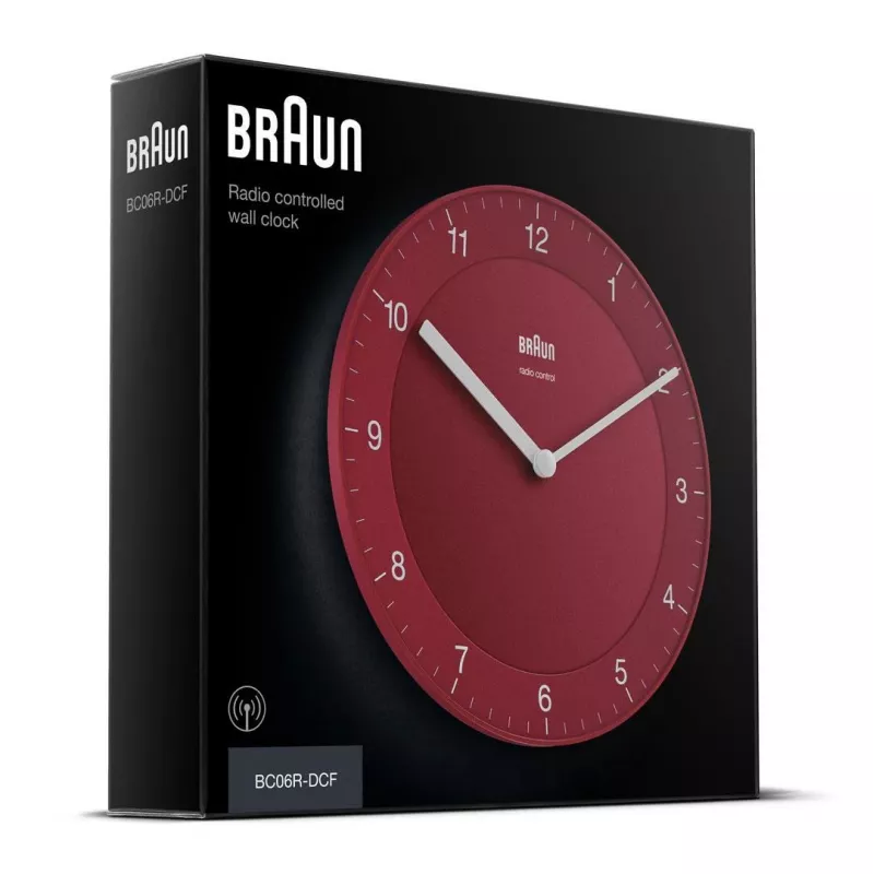 Braun BC06R-DCF orologio al quarzo Circle rosso