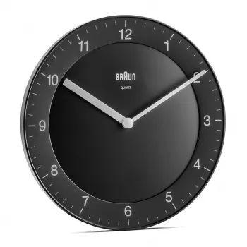 Braun BC 06 B orologio da parete analogico al quarzo nero orologio al quarzo tondo nero