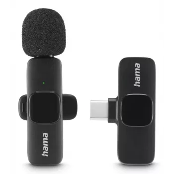 Hama microfono lavalier wireless smart nero