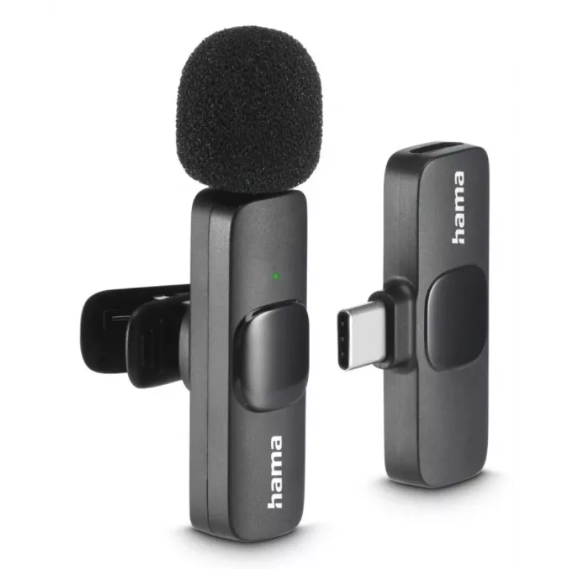 Hama microfono lavalier wireless smart nero
