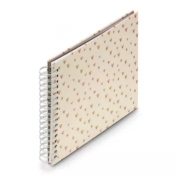 Hama Lovely album fotografico a spirale, 28x24 cm, 50 pagine bianche, beige (00007701)