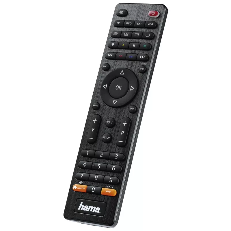 Hama 00012306 telecomando IR wireless DVD/Blu-ray, STB, TV, VCR a pulsanti