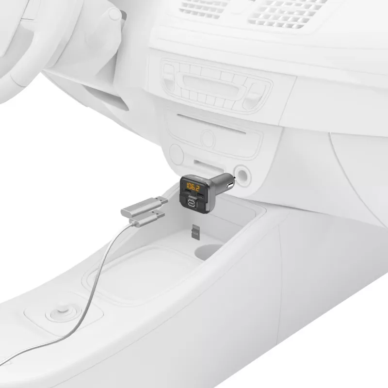 Hama 00014164 trasmettitore FM 87,6 - 107,9 MHz accendisigari grigio