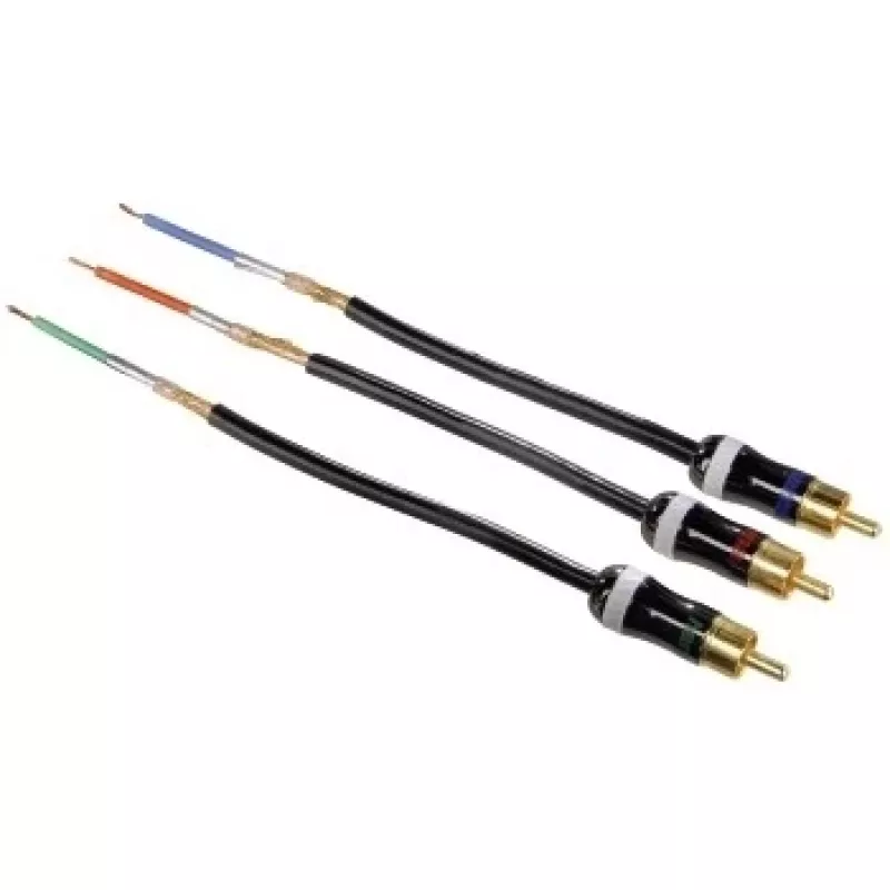Hama Cavo YUV ProClass, 3 RCA - 3 RCA, metallo, 1,5 m Cavo video componenti (YPbPr) 3 x RCA nero