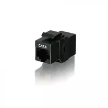 Equip Cat.6 accoppiatore inline Keystone non schermato, nero, oro, 15 mm, 33 mm, 20 mm, 75 g