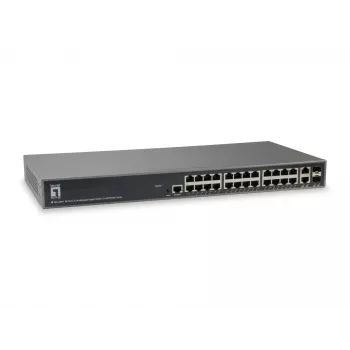 LevelOne TURING switch 26 porte L3 Lite Managed Gigabit, 2 x SFP/RJ45 combo