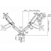 Equip supporto da tavolo duale per monitor interattivo 13–27