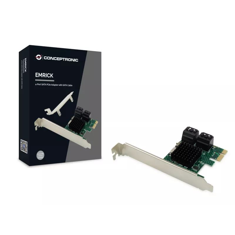 Conceptronic EMRICK adattatore PCIe 4 porte SATA con cavo SATA