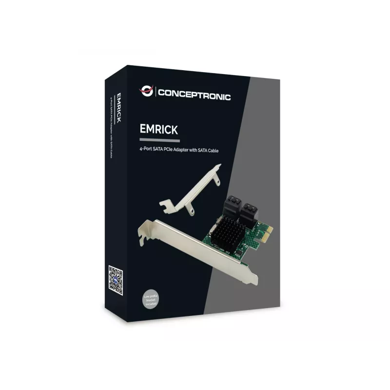 Conceptronic EMRICK adattatore PCIe 4 porte SATA con cavo SATA
