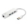 LevelOne adattatore di rete Gigabit USB, hub USB, cablato, USB, Ethernet, 1000 Mbit/s, argento, bianco
