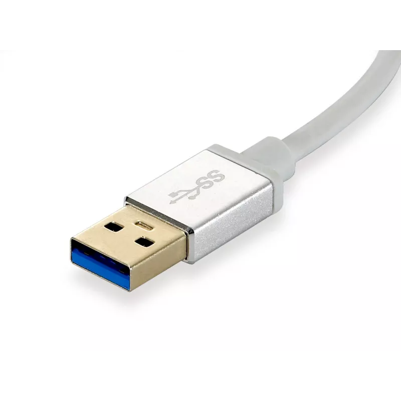 LevelOne adattatore di rete Gigabit USB, hub USB, cablato, USB, Ethernet, 1000 Mbit/s, argento, bianco