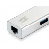 LevelOne adattatore di rete Gigabit USB, hub USB, cablato, USB, Ethernet, 1000 Mbit/s, argento, bianco