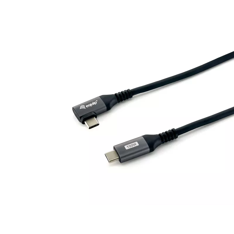 Equip cavo USB 2.0 C a C angolare 90°, M/M, 2,0 m, 100 W con chipset Emark