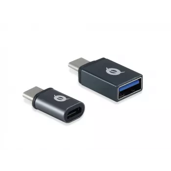 Conceptronic DONN04G adattatore OTG USB-C a USB A/MicroB confezione da 2, 10 Gbit/s (C-A), 480 Mbit/s (C-MicroUSB)