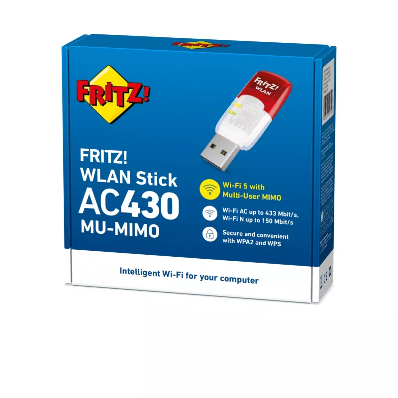 Chiavetta WLAN AC 430 Edition MU-MIMO International, wireless, USB, WLAN, Wi-Fi 5 (802.11ac), 583 Mbit/s, trasparente