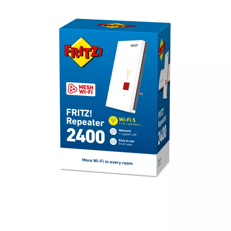 Range extender wireless AVM FRITZ!Repeater 2400 Edition International — 1733 Mbit/s, 1× Gigabit Ethernet, IEEE 802.11ac/n