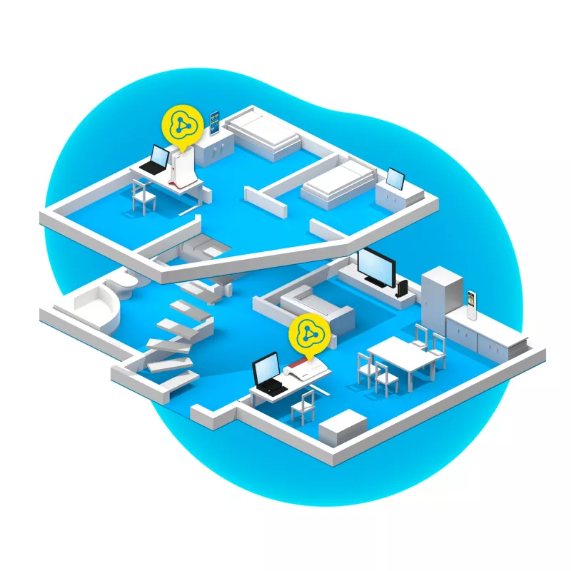 Range extender wireless AVM FRITZ!Repeater 6000 Edition International — tri-band 6000 Mbit/s, 2x LAN, bianco