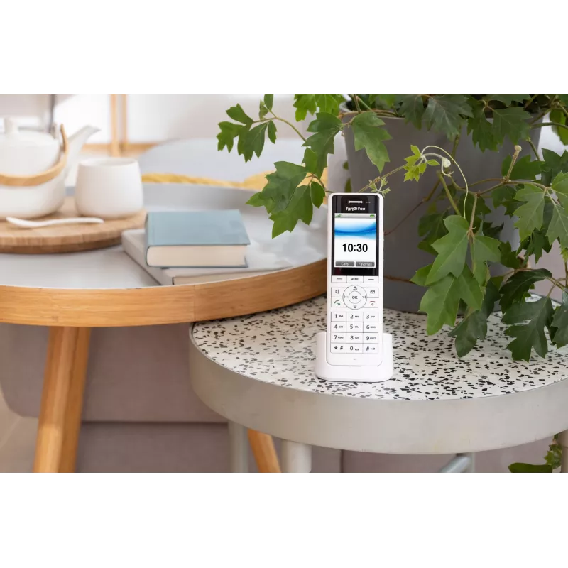 Telefono cordless DECT FRITZ X6 bianco International — vivavoce, segreteria telefonica, rubrica da 100 voci