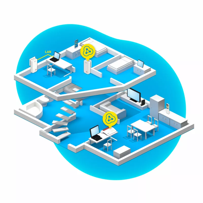 Powerline 1240 AX Set WLAN 1200 Mbit/s Ethernet LAN Wi-Fi bianco 2 pz.