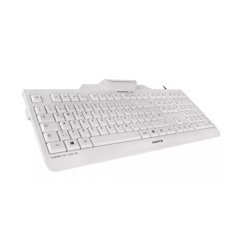 CHERRY KC 1000 SC tastiera con filo USB AZERTY belga bianco